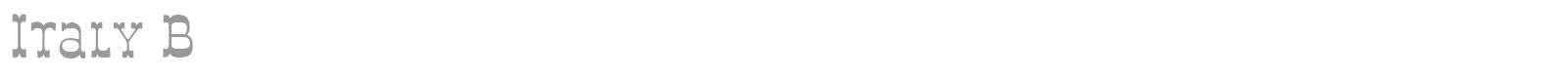 Italy B font preview